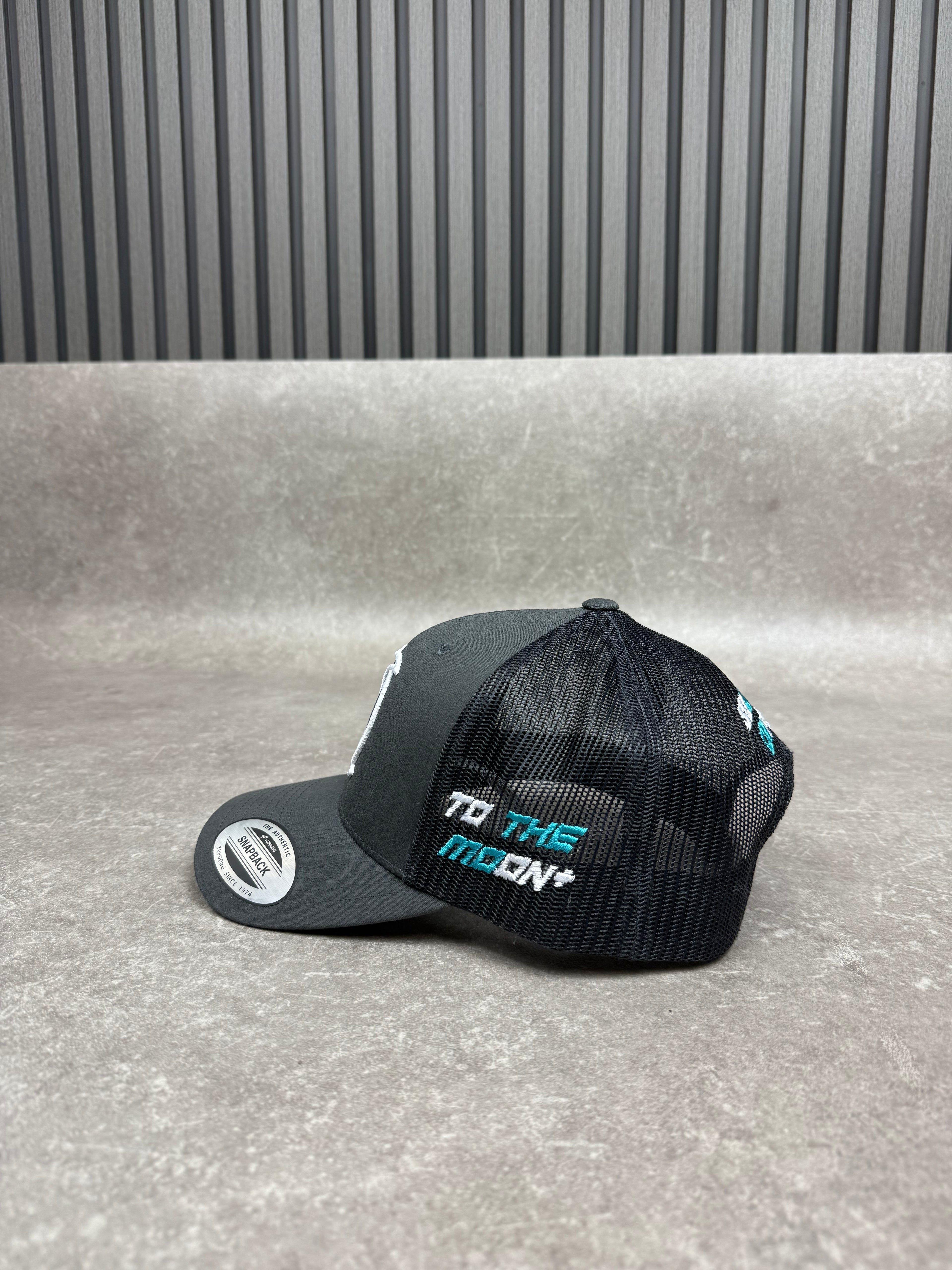 Grey Turquoise & White Cap