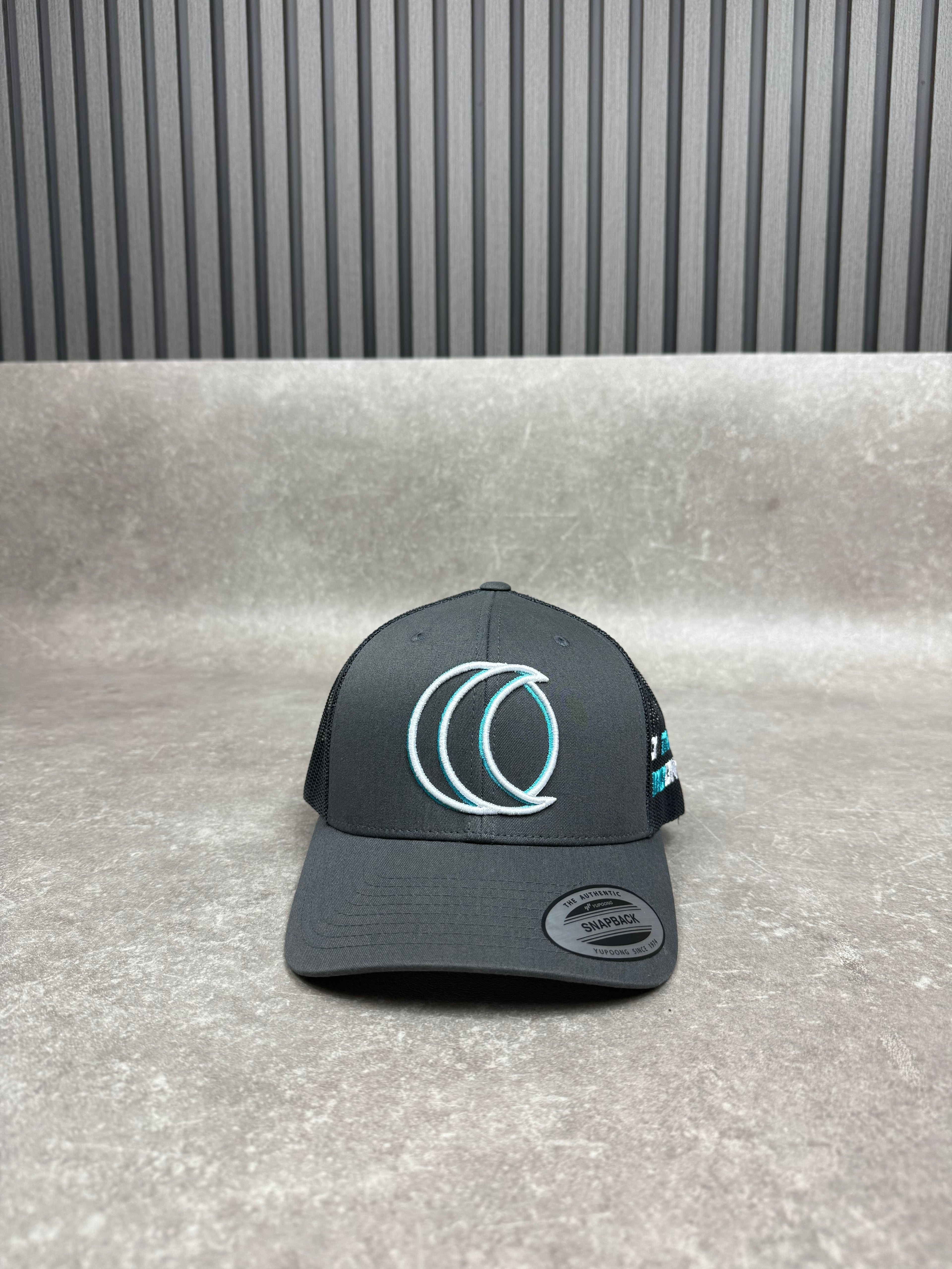 Grey Turquoise & White Cap